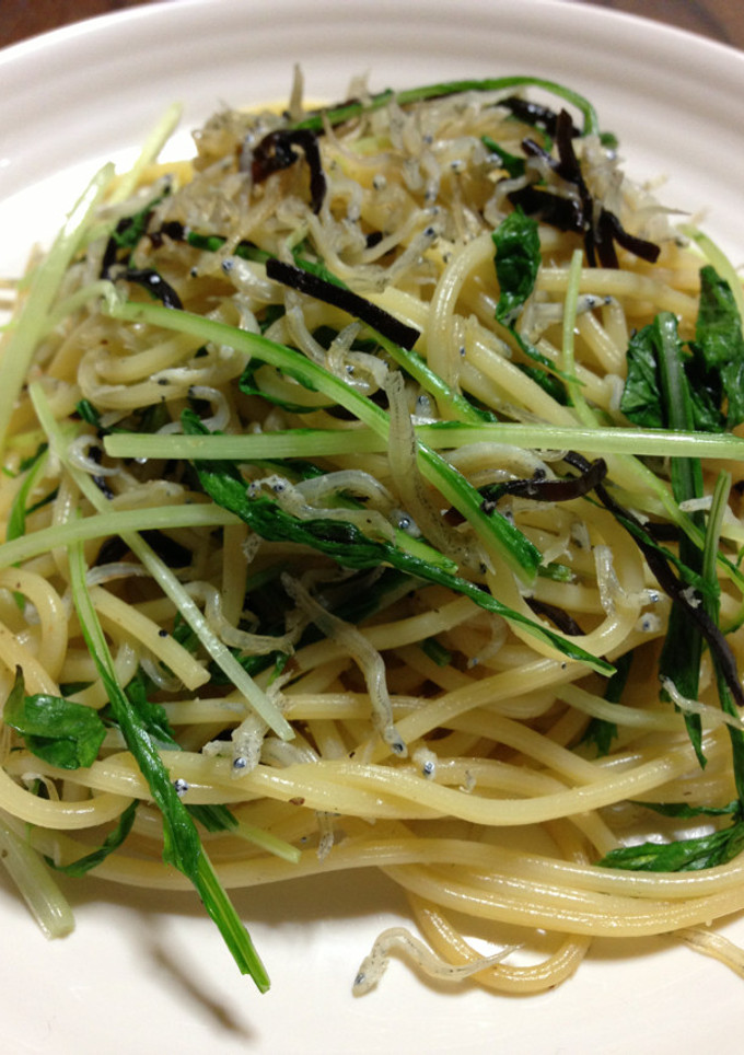 しらすと水菜のあっさり和風パスタ-レシピのメイン写真