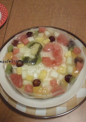夏の誕生日ケーキ簡単ゼリーとムースケーキ-レシピのメイン写真