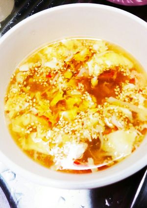 ♡簡単!!ｶﾆｶﾏでカニ玉ｽ-ﾌﾟ♡-レシピのメイン写真