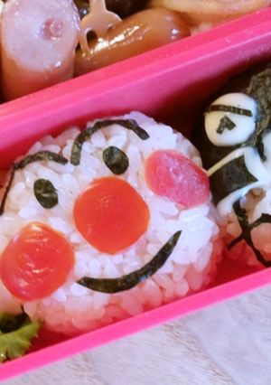 キャラ弁：アンパンマン×バイキンマン-レシピのメイン写真
