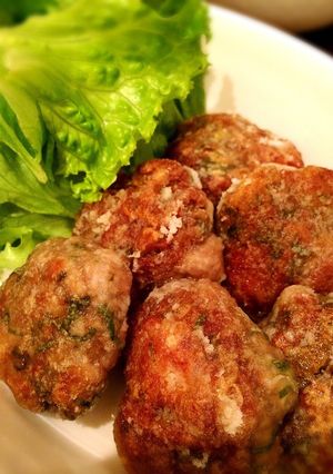 パパッとブタこまと大葉のカリッと肉団子-レシピのメイン写真