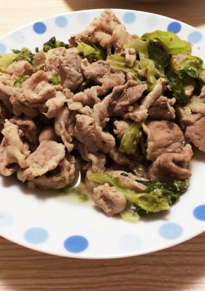 レタスと豚肉の炒め物！-レシピのメイン写真