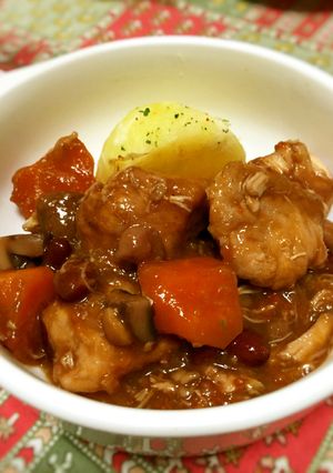 とり胸肉の赤ワイン煮込み ♪ 圧力鍋使用-レシピのメイン写真