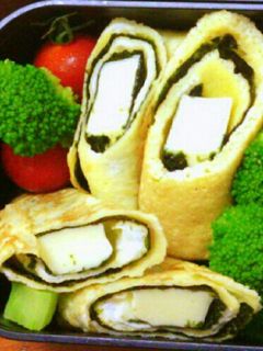 卵とのりのくるくるチーズ巻き-レシピのメイン写真