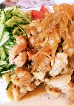 ピリッと☆豚コマ肉で生姜焼き-レシピのメイン写真