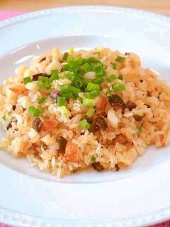 竹輪としば漬けのガーリック炒飯♪-レシピのメイン写真