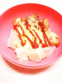 シュウマイ唐揚げチーズケチャップサラダ-レシピのメイン写真