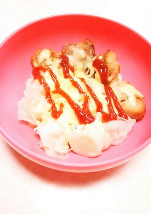 シュウマイ唐揚げチーズケチャップサラダ-レシピのメイン写真