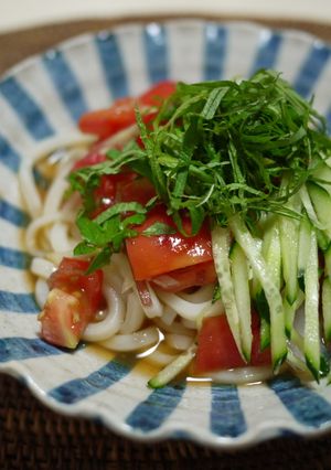 さっぱり大葉とトマトだれうどん！-レシピのメイン写真