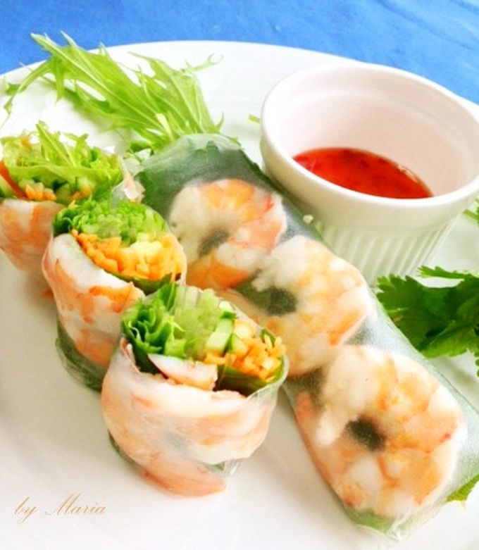 生春巻き タイ風☆エビの生春巻き by aprea 【クックパッド】 簡単おいしい