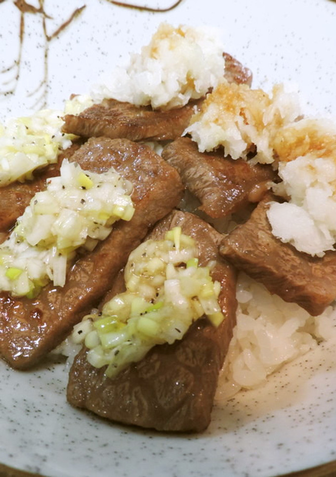 ネギ塩とワサビおろしの２色丼-レシピのメイン写真