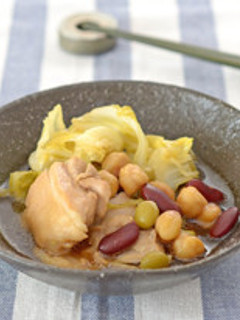 妊娠、授乳期に!鶏とビーンズのさっぱり煮-レシピのメイン写真