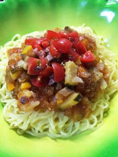 夏野菜のゼリー寄せ中華めん-レシピのメイン写真