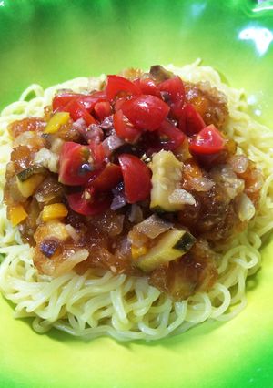 夏野菜のゼリー寄せ中華めん-レシピのメイン写真