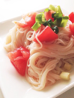 素麺とトマトの冷製パスタ-レシピのメイン写真