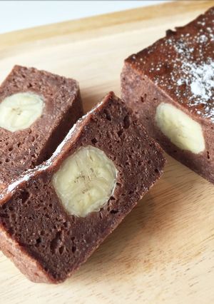 トースターで米粉のココアバナナケーキ♡-レシピのメイン写真