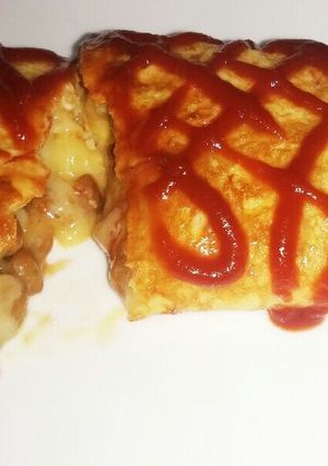 簡単！納豆チーズオムレツ-レシピのメイン写真