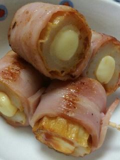 スティックチーズのちくわとベーコン巻き-レシピのメイン写真