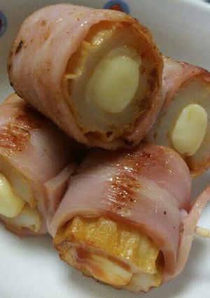 スティックチーズのちくわとベーコン巻き-レシピのメイン写真
