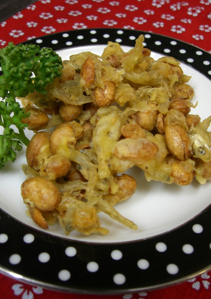 豆まきの余ったお豆で♪炒り大豆のかき揚げ-レシピのメイン写真