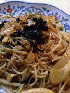 キムチと韓国海苔の辛パスタ-レシピのメイン写真