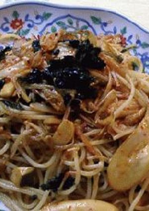 キムチと韓国海苔の辛パスタ-レシピのメイン写真