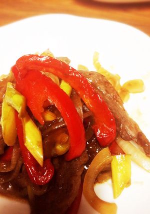 牛モモ肉のバルサミコ酢炒め-レシピのメイン写真