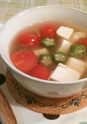 オクラとトマトと豆腐のスープ-レシピのメイン写真