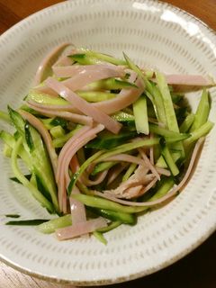 ☆超簡単 ロースハムときゅうりのサラダ-レシピのメイン写真