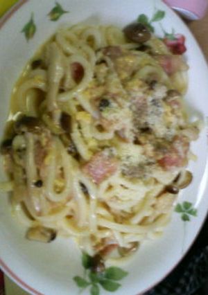 カルボナーラ風うどん-レシピのメイン写真