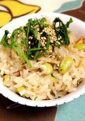 塩昆布で枝豆の炊き込みごはん♪-レシピのメイン写真
