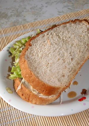 甘辛豚そぼろのライ麦パンサンド-レシピのメイン写真