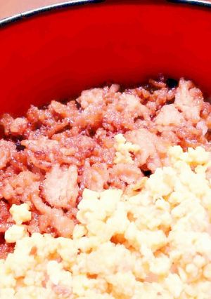 かんたん 豚肉で疲れをとっちゃうそぼろ丼-レシピのメイン写真