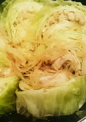 キャベツと鶏肉のしょうが蒸し煮-レシピのメイン写真