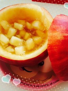 りんごを器に♡紅茶とりんごのゼリー-レシピのメイン写真