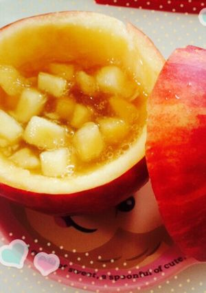 りんごを器に♡紅茶とりんごのゼリー-レシピのメイン写真