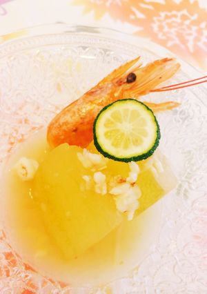 海老と冬瓜の香る餡〜すだちを添えて〜-レシピのメイン写真