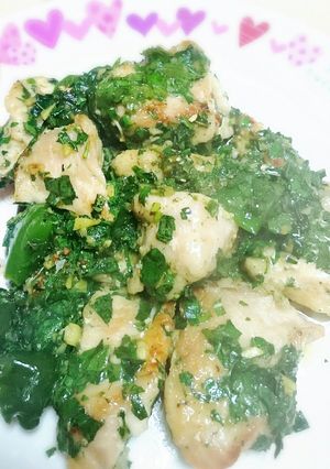 鶏肉のモロヘイヤソース-レシピのメイン写真