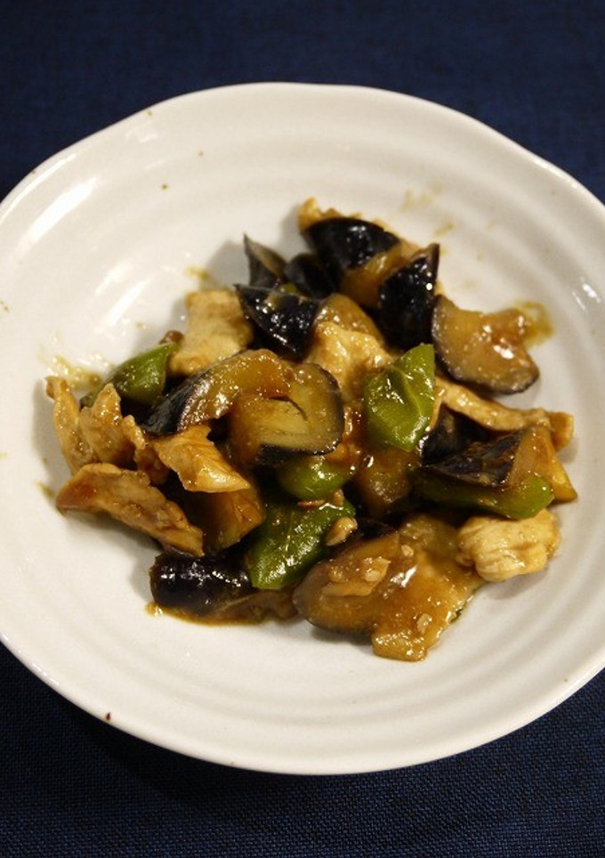 簡単！むね肉と茄子の味噌炒め-レシピのメイン写真