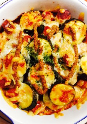 ズッキーニ、ウインナーのチーズ焼き-レシピのメイン写真
