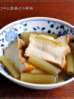 初夏の一品@フキと厚揚げの煮物-レシピのメイン写真