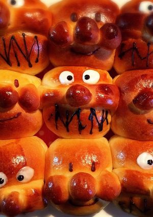 アンパンマン&バイキンマンちぎりパン-レシピのメイン写真