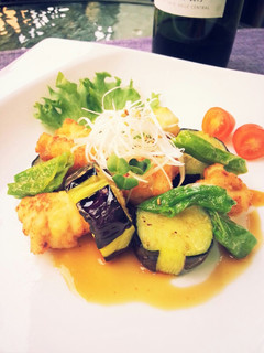 鶏胸肉の唐揚げと★夏野菜-レシピのメイン写真