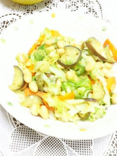夏野菜と大豆の中華風炒め-レシピのメイン写真