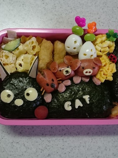 クロネコキャラ弁-レシピのメイン写真