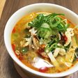 サラダチキン入り酸辣湯風スープ