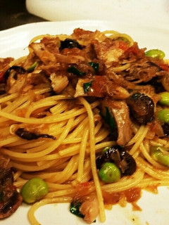 焼き魚のバジルソイソースパスタ-レシピのメイン写真