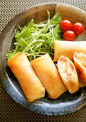 冷凍グラタンで簡単超クリーミーハム春巻き-レシピのメイン写真
