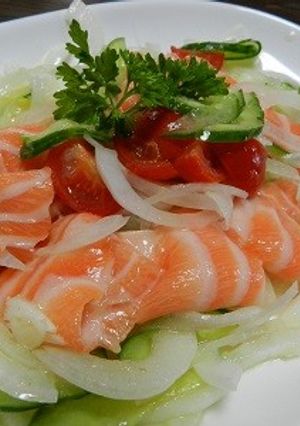 美のレシピ・さっぱりサーモン-レシピのメイン写真