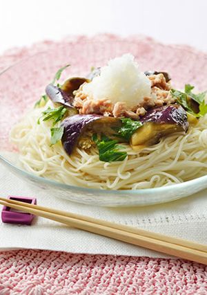 なすとツナのおろしシソそうめん-レシピのメイン写真